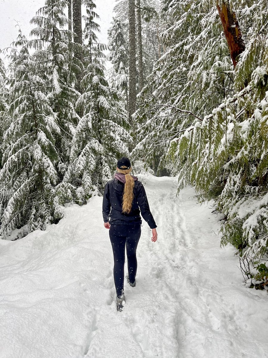 found snow this weekend ❄️❄️ #ladysmith #hiking #snow #vancouverisland #explorevancouverisland #britishcolumbia #canada #selfcare #trees