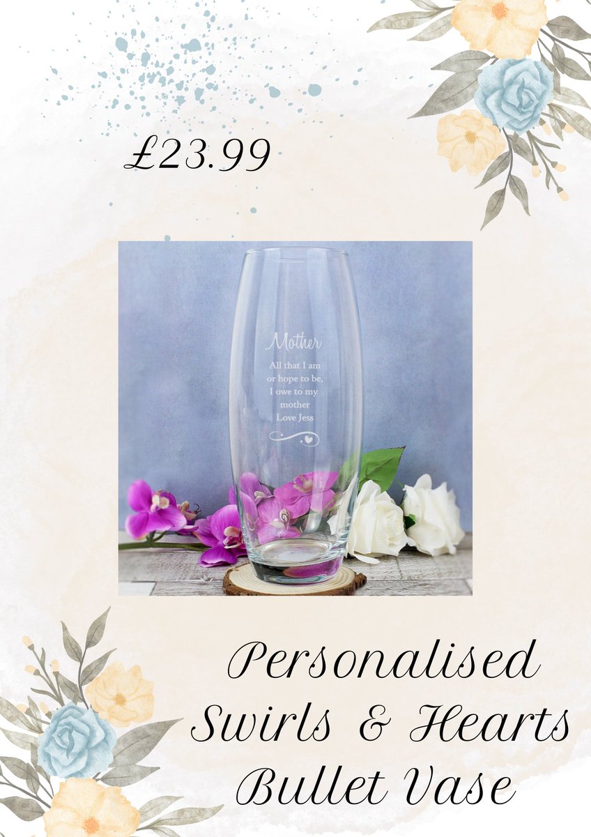julieledwards's tweet image. Personalised Swirls and hearts vase #SCBoutiqueUK 

#CharmedBoutique #scboutique #supportsmallbusiness #shopwithSC #ambassador #personalised #vase #hearts #Swirls