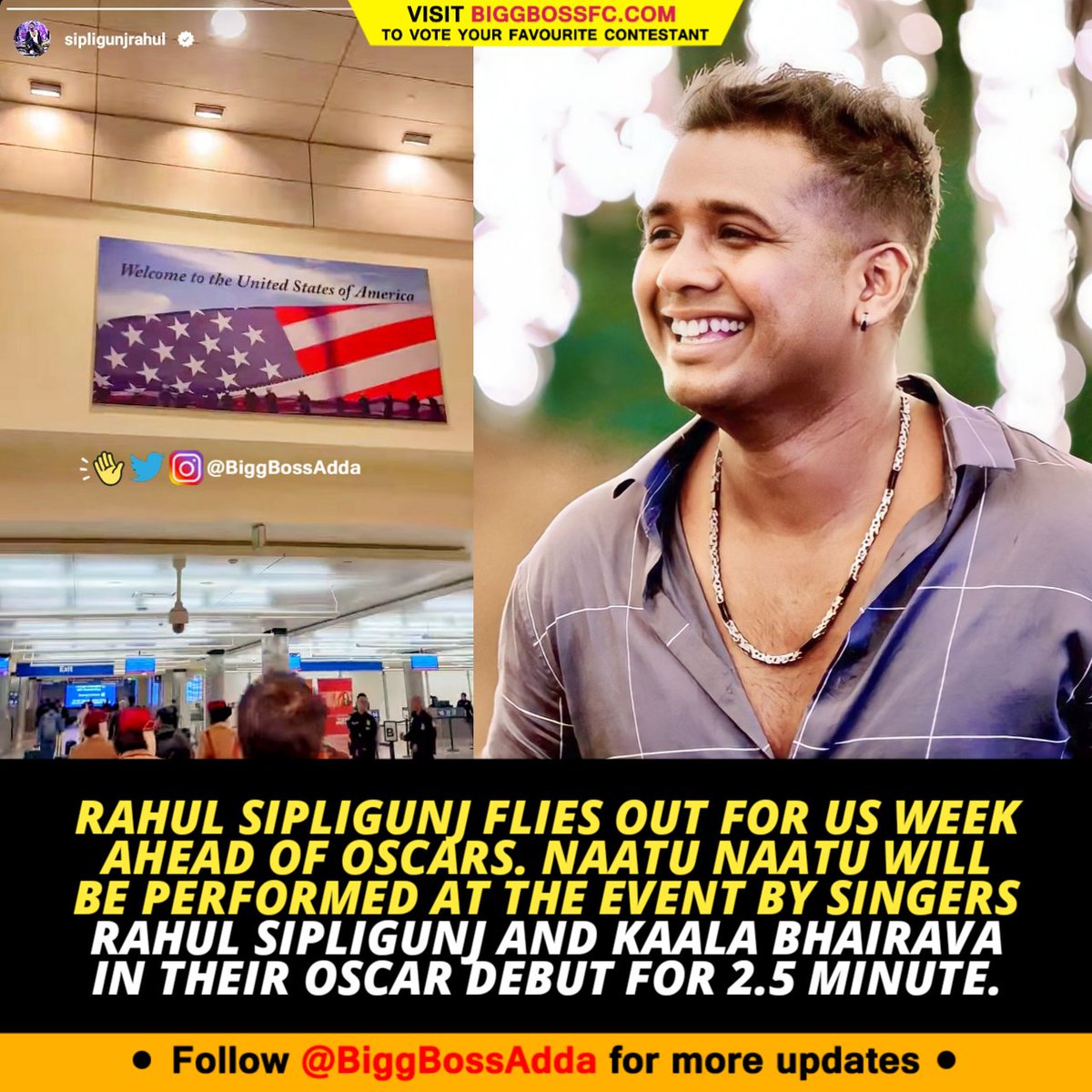 BiggBossAdda's tweet photo. #RahulSipligunj Live #NaatuNaatu performance at Oscars🕺🔥❤️

👁️ @BiggBossAdda #BiggBossTelugu6 #BiggBoss6Telugu #BiggBossTelugu #RRRMovie #RRRForOscars  #NTR #RamCharan #MMKeeravani #SSRajamouli #KaalaBhairava #BiggBossAdda #Oscars  #Oscars2023 #Oscars95 https://t.co/Z9OYAXVNSS