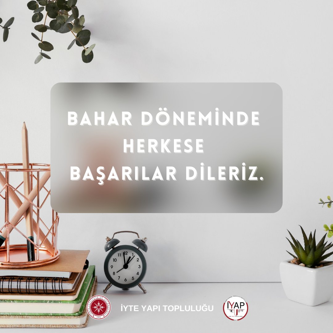 İYAP Ailesi olarak tüm arkadaşlarımıza güzel bir dönem diliyoruz. 🙏
•
•
#iyte #iyteyapı #yapıtopluluğu #yenidönem #inşaatmühendisliği #şbp #entas #mimarlık