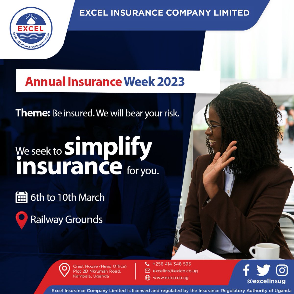 #InsuranceWeek2023

We seek to simplify insurance for you.

Theme: Be insured. We will bear your risk.

 #DrivingInsuranceGrowth #BeInsured #Insurance #MondayMotivation #BBTitans #SimplifyLife