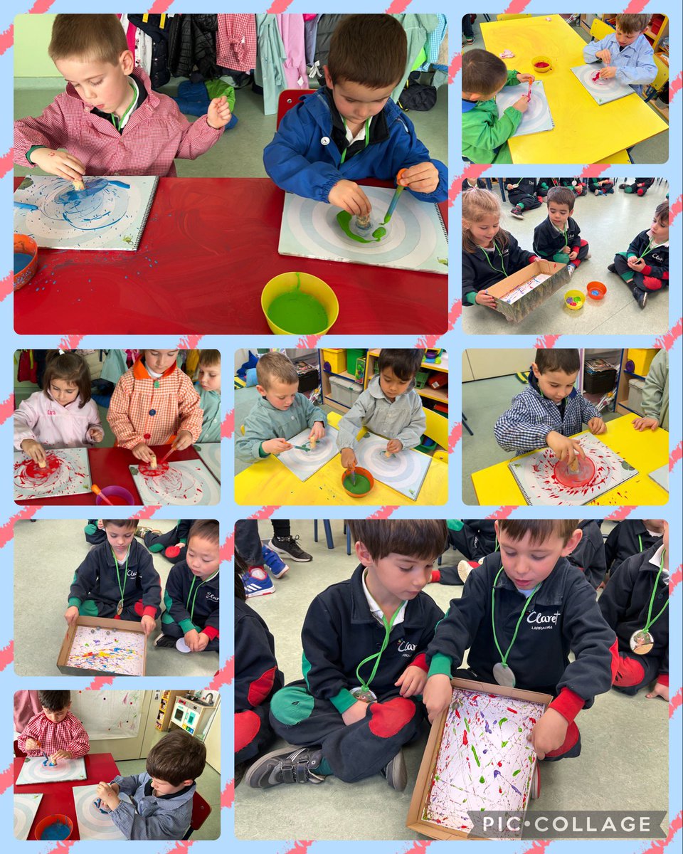 infantilarra's tweet photo. Descubrimos diferentes tipos de líneas experimentando y creando composiciones con canicas y peonzas. 
Proyecto “Formas y más formas’. @tekmaneducation 
#2ºInfantil #proyecto #proyectoinspira #aprenderexperimentando https://t.co/Fvh7x4d1Dx