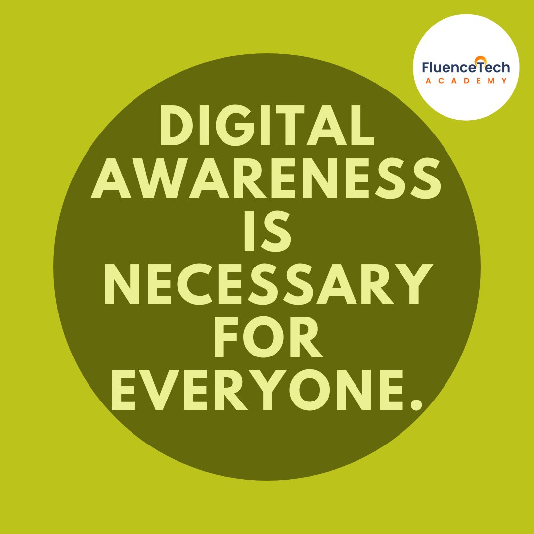 FluenceTechA's tweet image. Stay Safe and Savvy Online: Why #DigitalAwareness is Essential for Everyone
Be digitally aware! From online safety to social media etiquette, it's important to stay informed in today's digital age. Let's create a safer and more responsible digital community.
#fluencetechacademy