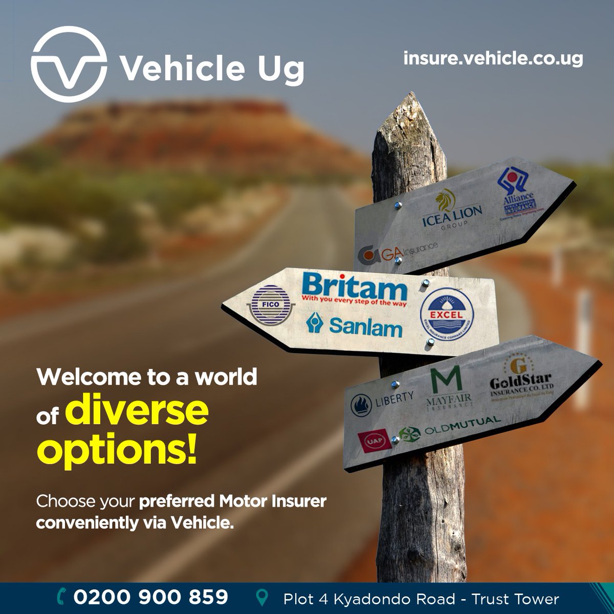 Welcome to a world of diverse options! 

Choose your preferred Motor Insurer conveniently via Vehicle.

#InsuranceWeek2023 #DrivingInsuranceGrowth #BeInsured #Insurance #MondayMotivation #BBTitans
