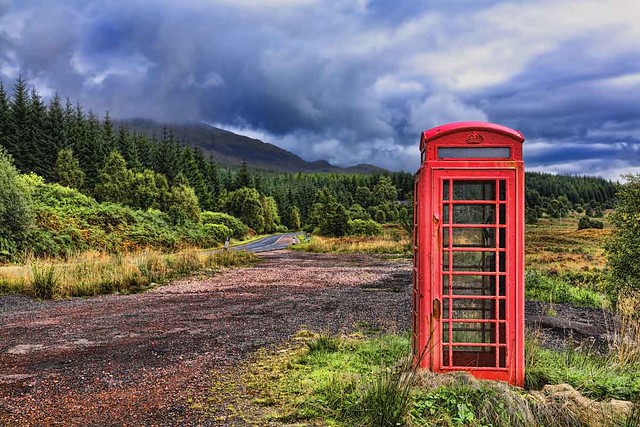 Phone Box of The Day: On the A86 between Spean Bridge and Kingussie. (Pic: Bill H)
