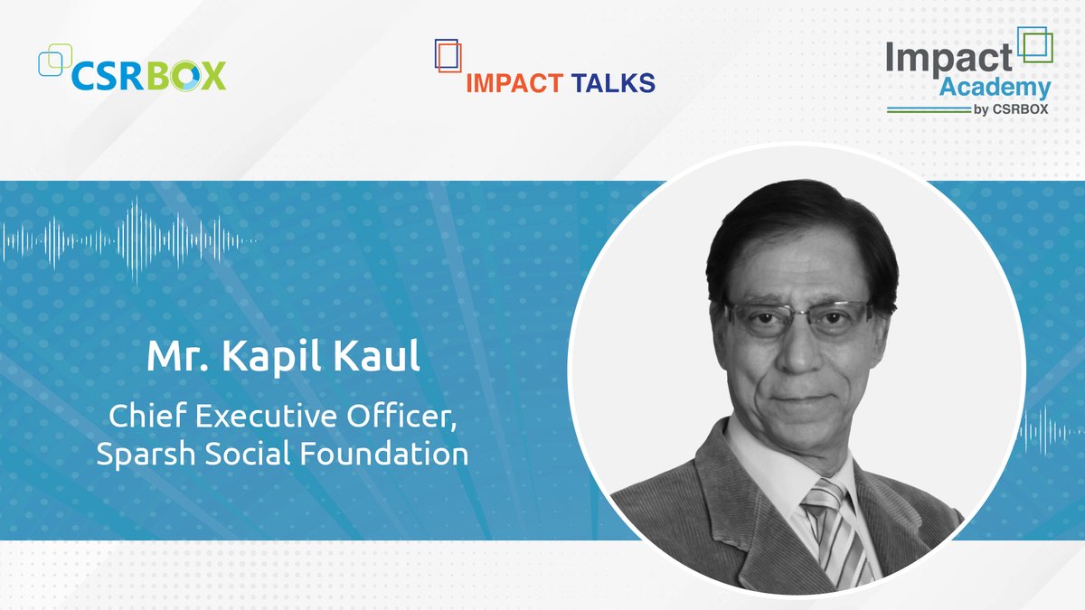 csrboxorg's tweet photo. Mr. Kapil Kaul is the Chief Executive Officer of Sparsh Social Foundation. We at CSRBOX, spoke to him through our Impact Talk series to hear about his vision and journey of the @SparshSF . Watch this interview to gain insightful learnings through the interview - https://t.co/nXWPgP5gBy