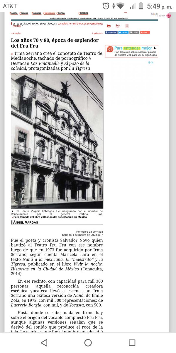 LuisMiguelR01's tweet photo. Gracias a Ángel Vargas de @LaJornadaMaya por el crédito de la página https://t.co/vvQSk0HlyO en su artículo sobre el @TeatroFruFruOf1 🙏🏻🙏🏻🤗🤗 #teatrofrufru #irmaserrano #lajornadamaya @laboguebo5 https://t.co/9n6rCJfML3
