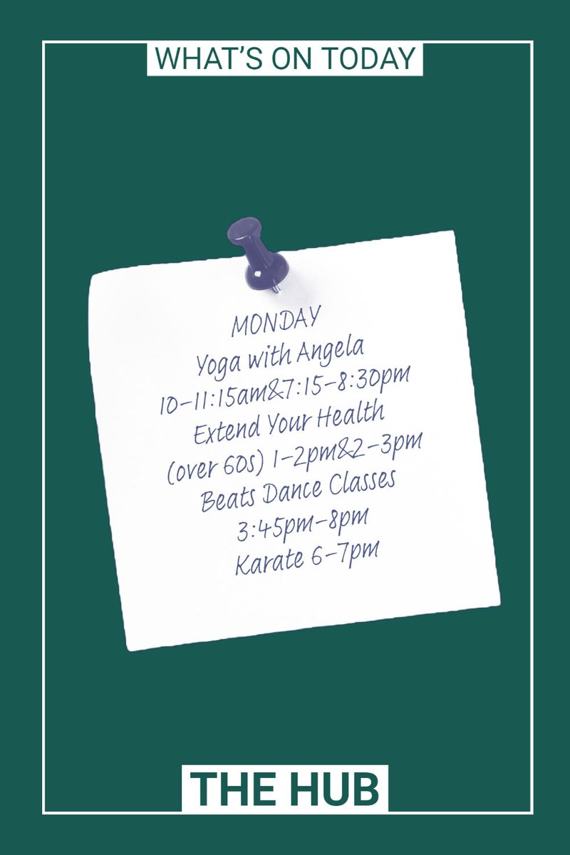 Mulberry Park Hub on Twitter "It's Monday! Here is what the Hub has to