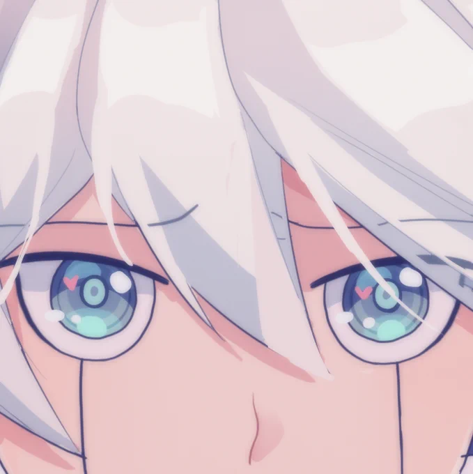 Hearts in eyes!Or stars, or any other shape tbh  