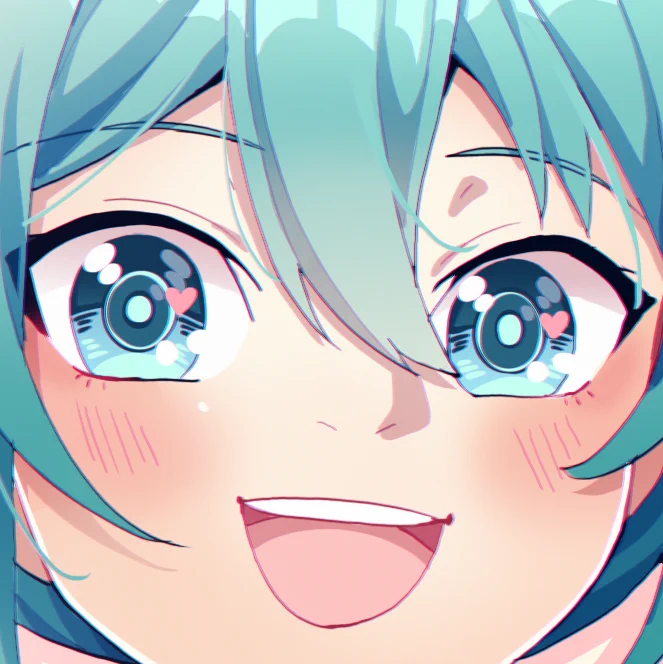 Hearts in eyes!Or stars, or any other shape tbh  