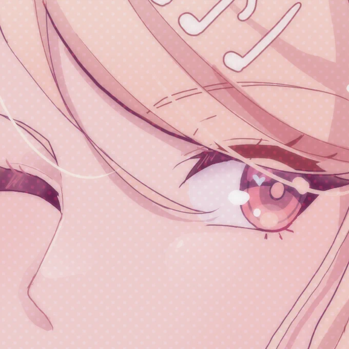 Hearts in eyes!Or stars, or any other shape tbh  