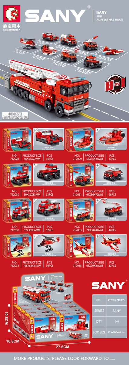 SEMBOBLOCK's tweet photo. 🔥Engineering vehicle series-Continuous update of new products!
🤖Changeable shape, fit shape, everything you expect!
SEMBO BLOCK &amp; SANY co-production!
#sembo #toy #b2b #buildingblocks #sany #engineering #boys #construction https://t.co/ujzHtcDewi