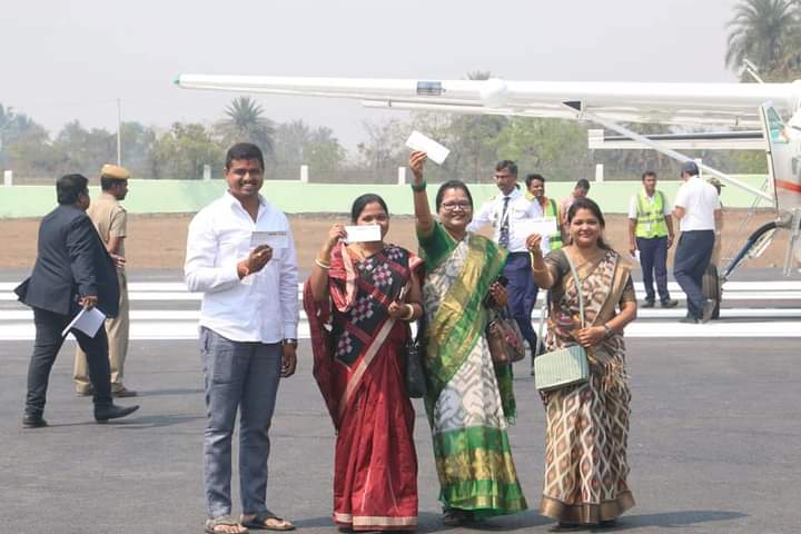 First Flight from Berhampur.. I offer my gratitude to our Hon'ble CM for fulfilling the long awaited wish of us all.