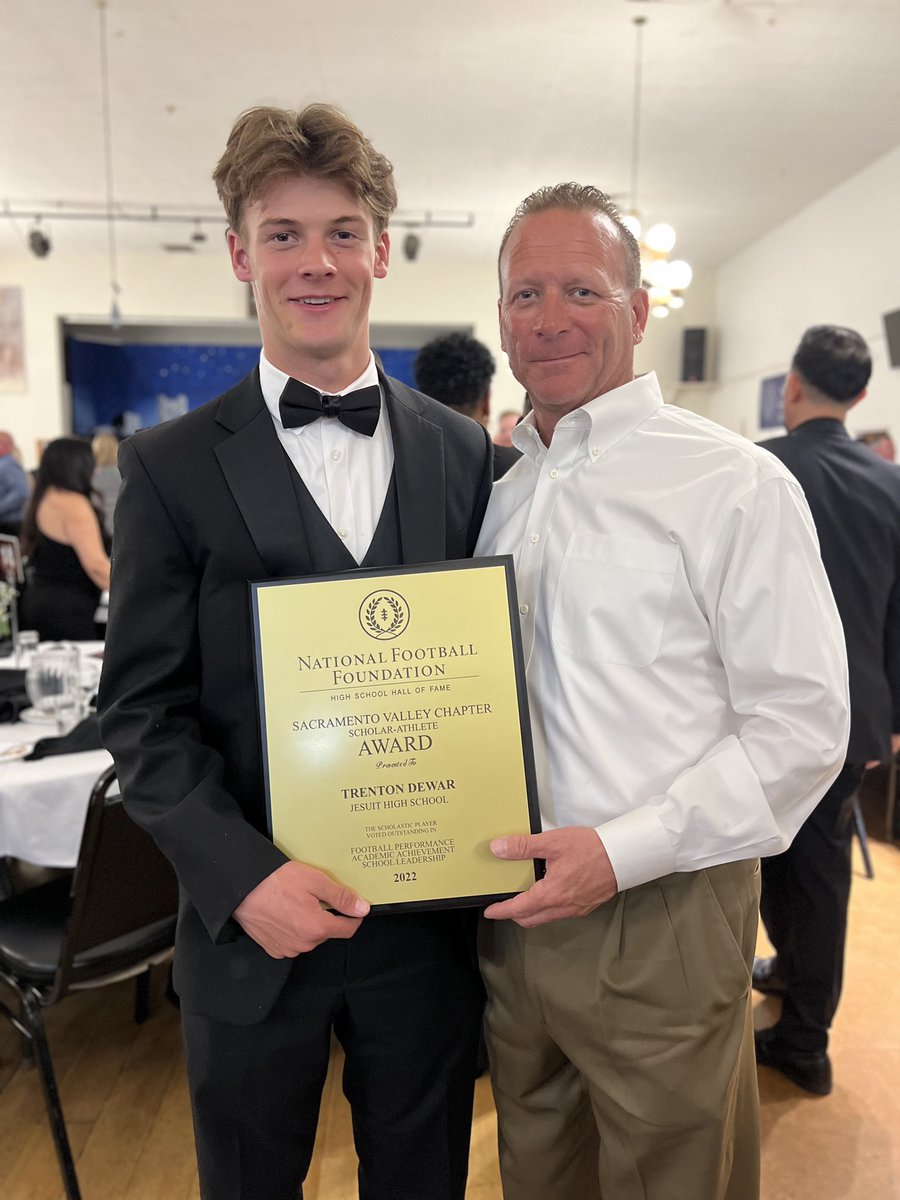 I was honored tonight as a Scholar Athlete by the National Football Foundation along with many others in the Sac Joaquin Section. Thank you to the National Football Foundation for this honor. <a href="/SacBee_JoeD/">Joe Davidson</a> <a href="/Jesuitsacfball/">Jesuit Marauder Football</a>