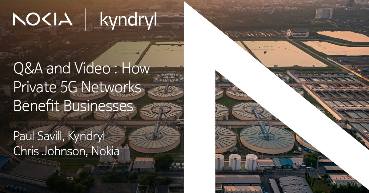 Check out the Q&A and watch the video with Paul Savill, @Kyndryl, and Chris Johnson, Nokia, as they discuss how our partnership is helping businesses drive #Industry40 transformation: nokia.ly/3mbYu1u

#MWC23 #TheHeartOfProgress #NokiaPartners #5G
