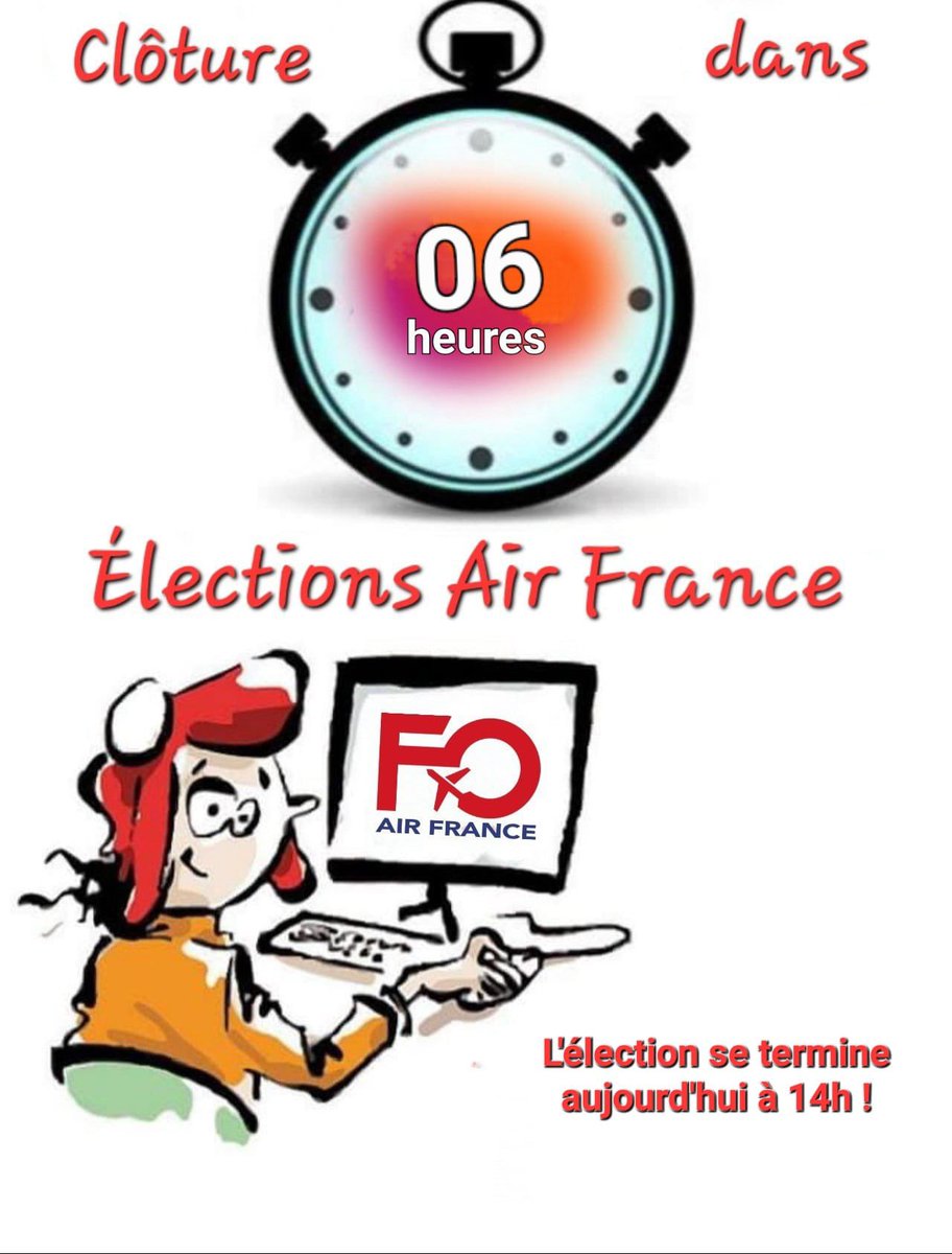 FO_AF's tweet image. Depuis 3 semaines, les 41.288 salariés Air France sont appelés à voter afin d’élire leurs représentants pour les 4 prochaines années. Résultats en début d’après midi. @FO_Aerien @force_ouvriere @airplusnews @airjournal @tourmagtravel @afpfr @LeoBarnier @BrunoTrevidic