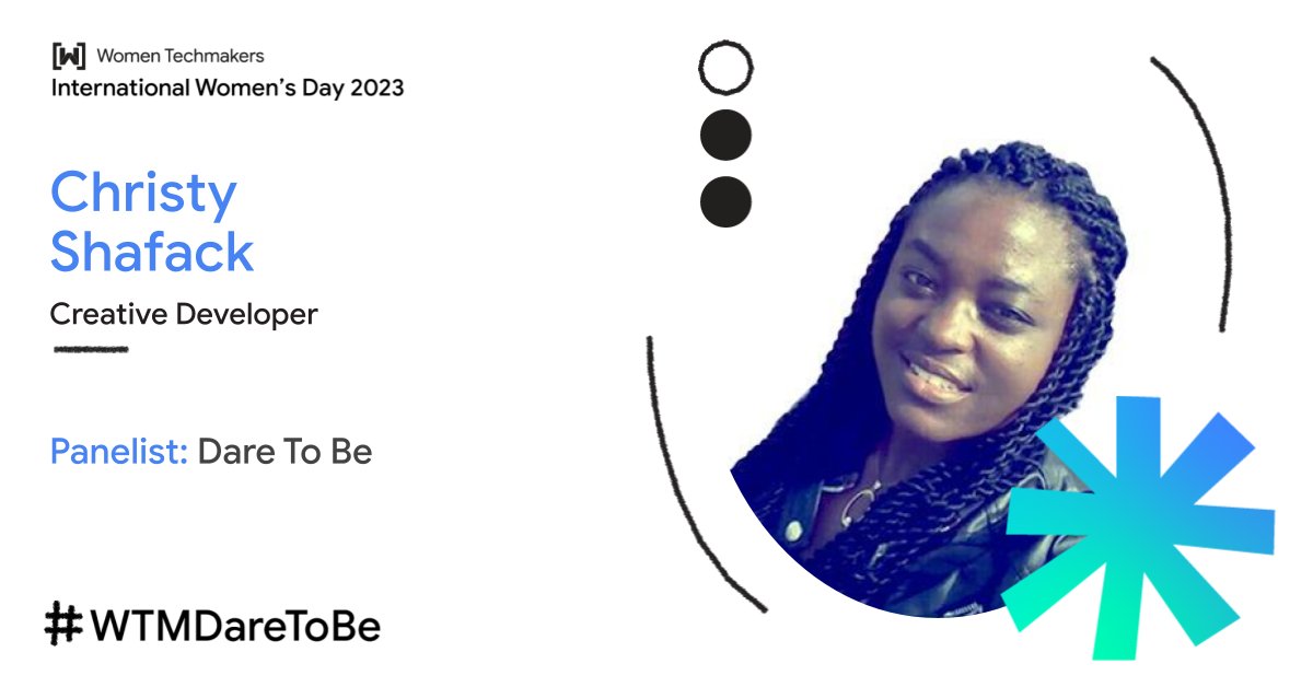 WTMBuea's tweet photo. Happy new week🥳🥳. 
We've got big news for you☺️ the countdown to IWD2023 starts now 

Join us on March 11th
Register now!!!
https://t.co/lRYhwEqg8Y

We continue to give you highlights of that day with respect to our panelists and today we present to you @ChristyShafac. https://t.co/BqDcxfwOX9