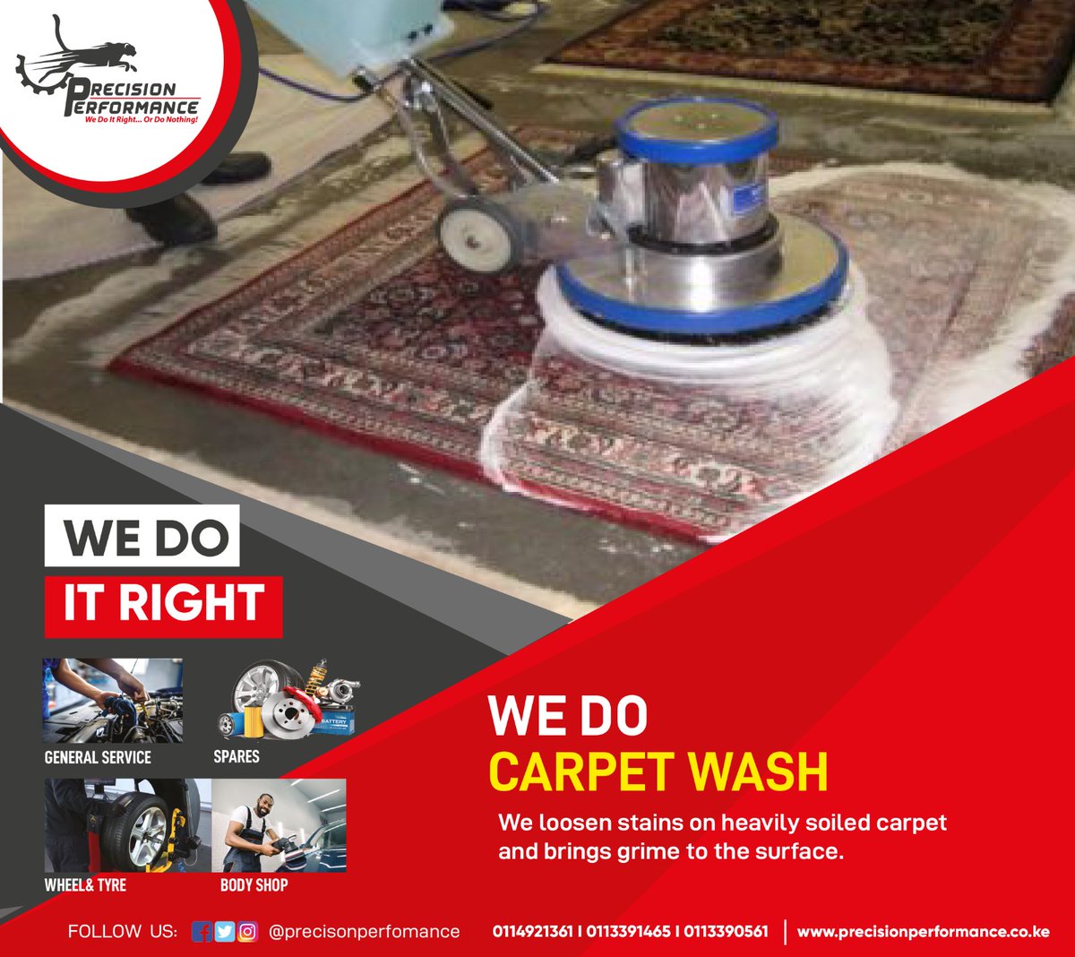 ppc_garage's tweet photo. It doesn't matter on the degree of soiling. We clean all types of carpets to perfection. Call us today on 0114 921361 for further inquiries.  #AutoSpa #CarAmbulance #TireCentre #PannelBeating #VehiclePainting #Acessories #Mechanical #BodyShop https://t.co/PflffnDB2K