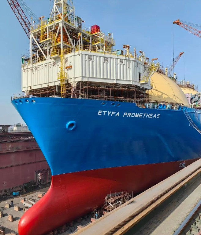chameleonGR's tweet photo. #ETYFA #Προμηθέας #Prometheas #Vassiliko
Cyprus #FSRU conversion nearing completion in China.
https://t.co/4xhDQzoCto https://t.co/hUwTSZXJ34