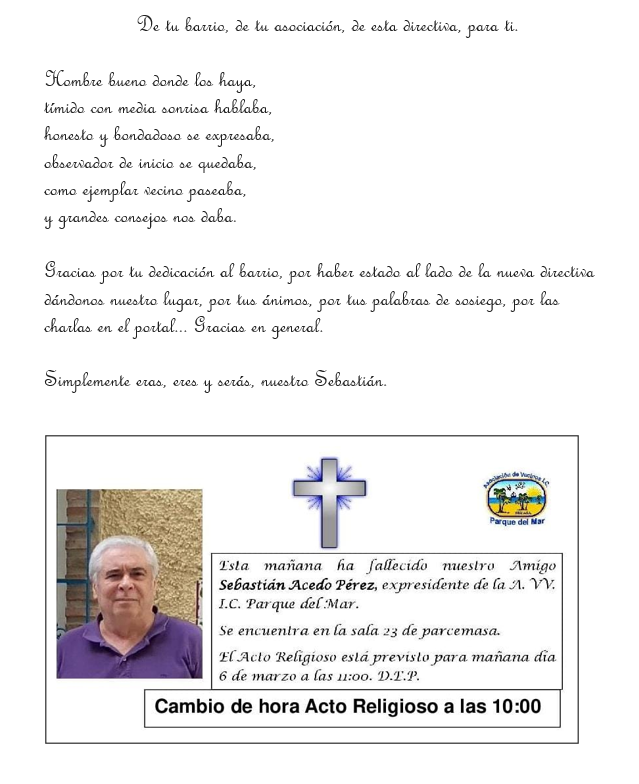 A.VV. Parque del Mar (@avparquedelmar) on Twitter photo 