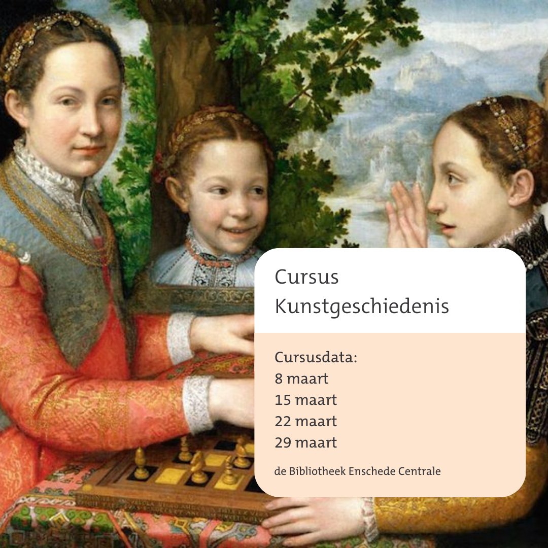 8 maart start de cursus #kunstgeschiedenis over vrouwelijke kunstenaars.👩‍🎨 
Onder begeleiding van Miranda Nieuwenhuis ontdek je de ontwikkeling van de professionele vrouwelijke #kunstenaar vanaf de middeleeuwen tot het heden.

Meer info? 👉  bit.ly/3kLxxl1