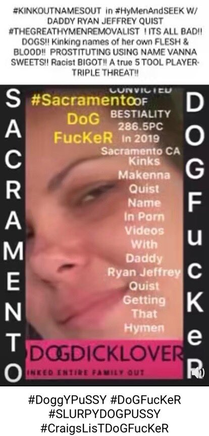K9DoGFucKeR's tweet photo. ** Faces of #DoGDeaTH **
The Sacramento #DoGFucKer SEXUALLY ASSAULTS DOGS &amp; KAUGHT A 286.5PC BESTIALITY CONVICTION. 5 YEAR STAY AWAY—NO CONTACT ORDER IMPOSED AGAINST JILLIAN BEING AROUND DOGS YET SHE IS STILL FUCKING DOGS AS OF MARCH 2023!! #DoGGYSLUT #DoGGYSLUT #SacramentoSLUTS https://t.co/VFQNxN1nF0