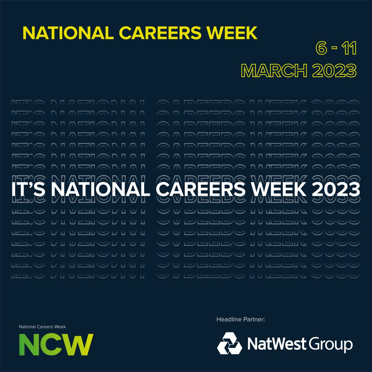 It's #NationalCareersWeek 2023.

The biggest celebration of UK #Careers 

Join us this week using our official hashtag #NCW2023