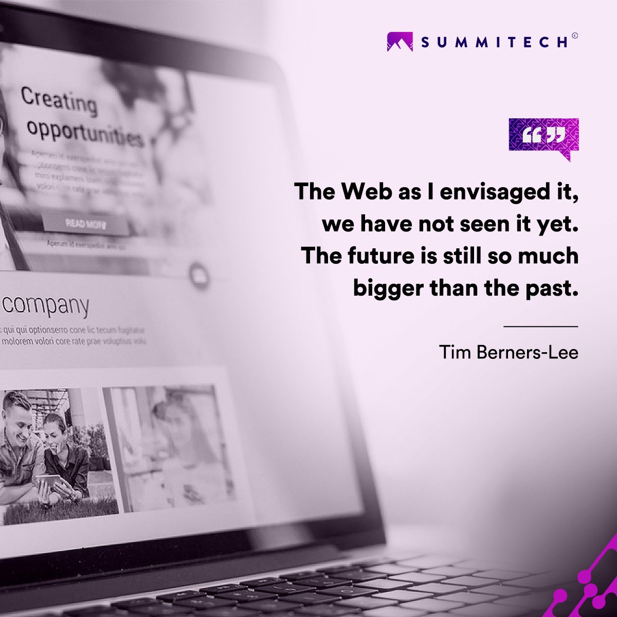 SummitechIO's tweet image. Technology and the internet are continually evolving and the rate of its expansion in the years to come are unimaginable.
#techisbig #thefutureistech #internet #technology #summitech