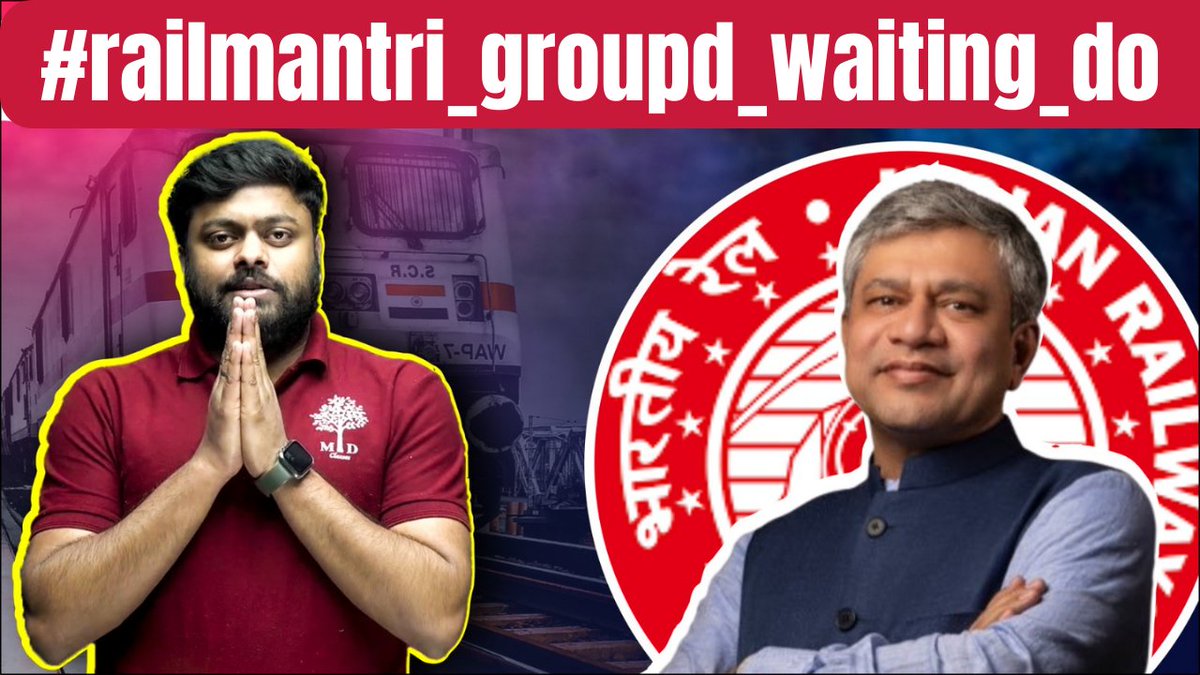 ClassesMd's tweet photo. #railmantri_groupd_waiting_do

#railmantri_groupd_waiting_do

1. Want Waiting list Ratio 1:1.5
2. Vaccancy increase
3. Clarification on Reservatn
@AshwiniVaishnaw
@PMOIndia @RailMinIndia
@AmitShah
@narendramodi
I REQUEST TO MINISTER SIR PLEASE DO JUSTICE 🙏 https://t.co/hTYO8Gxs1K
