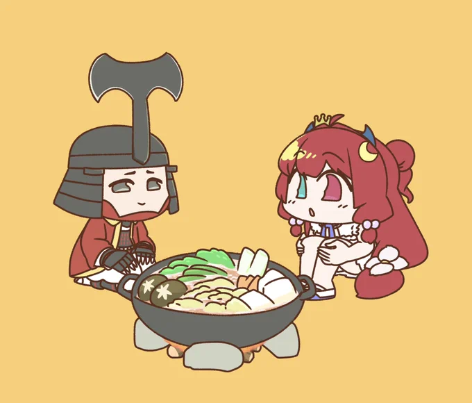 ロアちゃんと鍋奉行ロアちゃん鍋食べてる〜?味のついたお風呂にグツグツ色んな美味しいが詰まっていいよねお肉は美味しいけど鍋の豆腐も美味しいねロアちゃんはお肉以外だと何が好き?ロアちゃんに美味しいお鍋を〜 #ロアート 