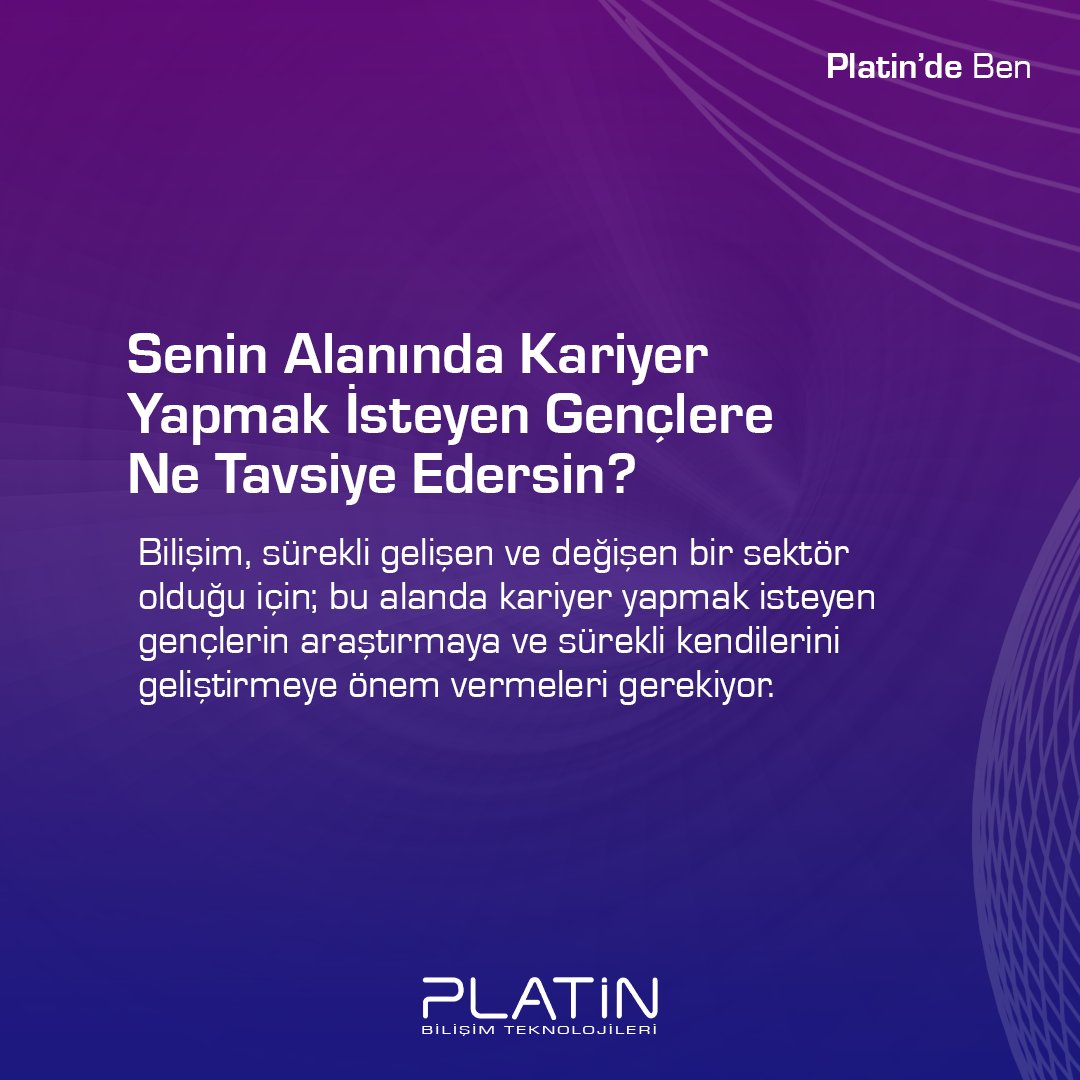 Platin Bilişim’de Kıdemli Sistem Mühendisi olarak görev alan İbrahim Emre Kaya, bize Platinli olmayı ve veri koruma alanındaki kariyerini anlattı.

Sen de Platinli olmak istiyorsan açık pozisyonlarımızı takip edebilirsin!
#PlatinBilişim #platinside #employerbrand