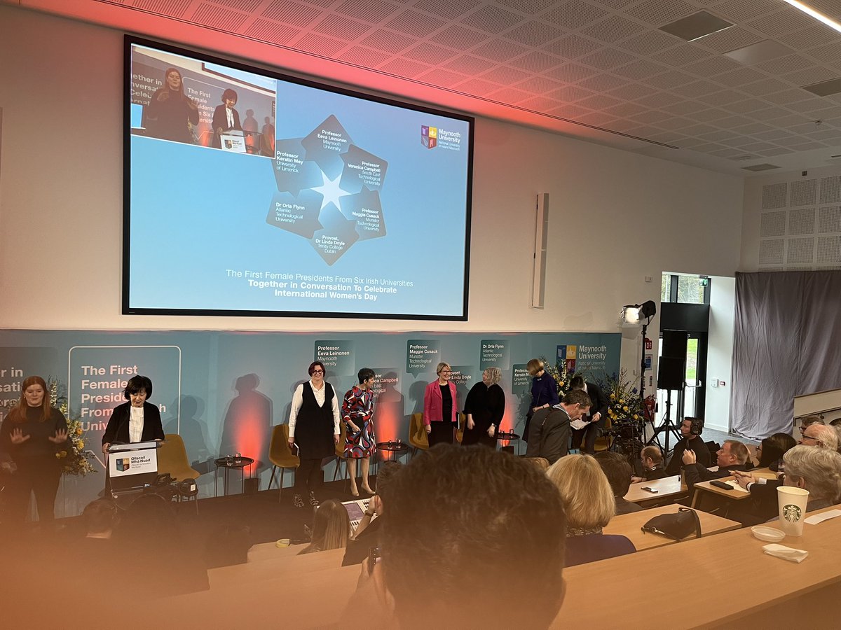 Delighted to attend this historical event in Maynooth University to celebrate IWD with the first 6 female presidents of Irish Universities