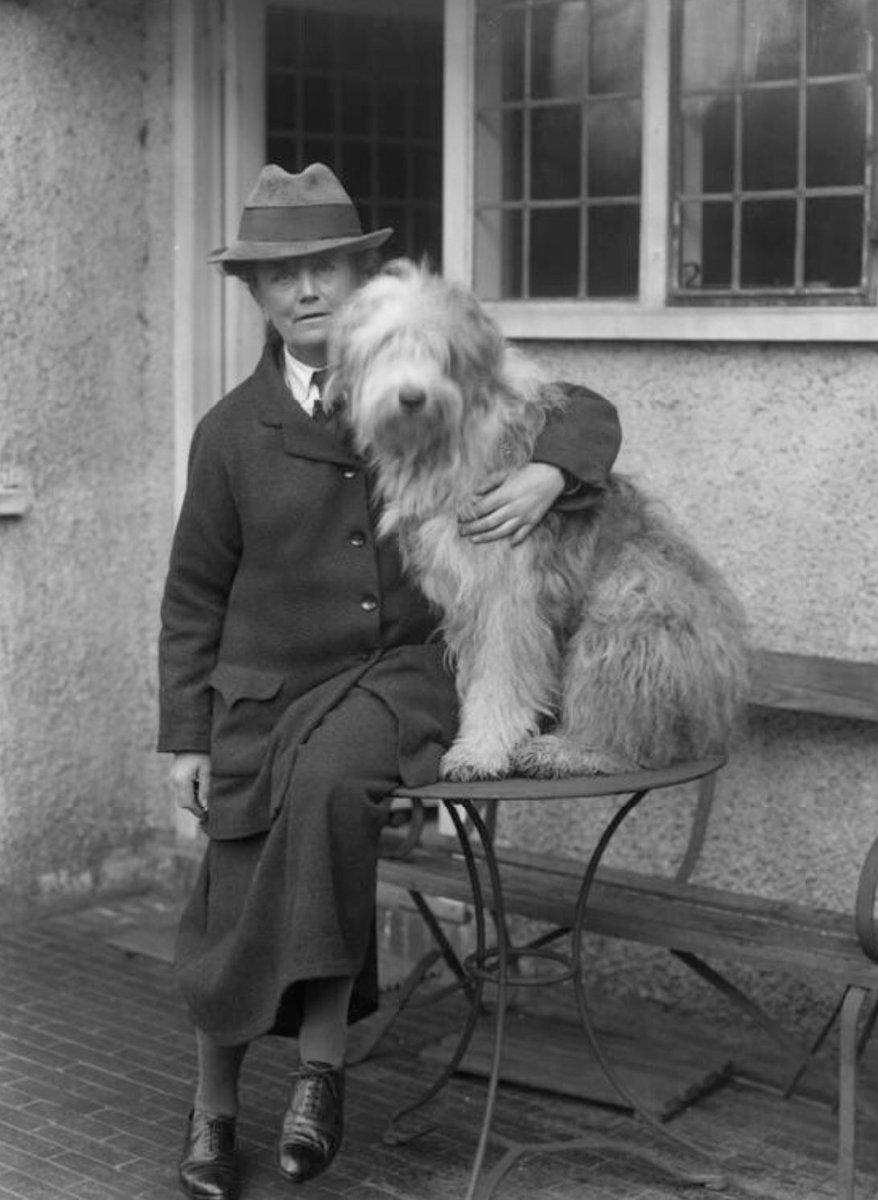 Heike Bauer @heikebauer.bsky.social (@heike_bauer) on Twitter photo Composer & suffragette Ethel Smyth, in characteristic dress & pose, with one of her Old English Sheepdogs, all named Pan, in 1927 (now <a href="/NPGLondon/">National Portrait Gallery</a>). She wrote a book, ‘Inordinate (?) Affection’: A Story for Dog Lovers’, about 5 of her dogs including Pan IV who was her favourite. Composer & suffragette Ethel Smyth, in characteristic dress & pose, with one of her Old English Sheepdogs, all named Pan, in 1927 (now <a href="/NPGLondon/">National Portrait Gallery</a>). She wrote a book, ‘Inordinate (?) Affection’: A Story for Dog Lovers’, about 5 of her dogs including Pan IV who was her favourite.