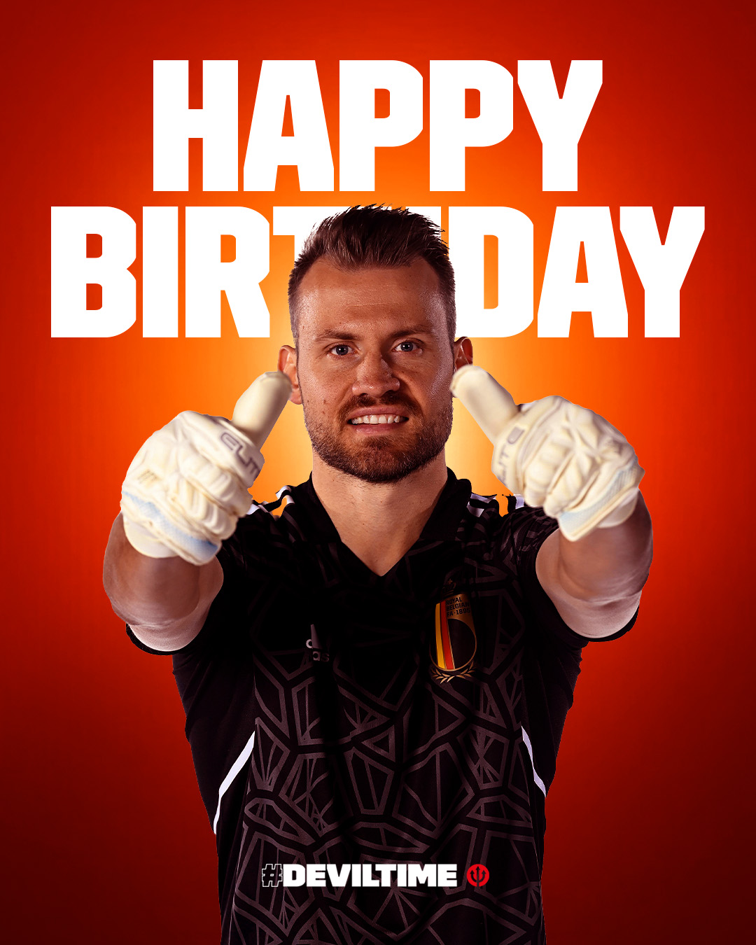 Thumbs up for this birthday boy, Happy birthday Simon Mignolet  