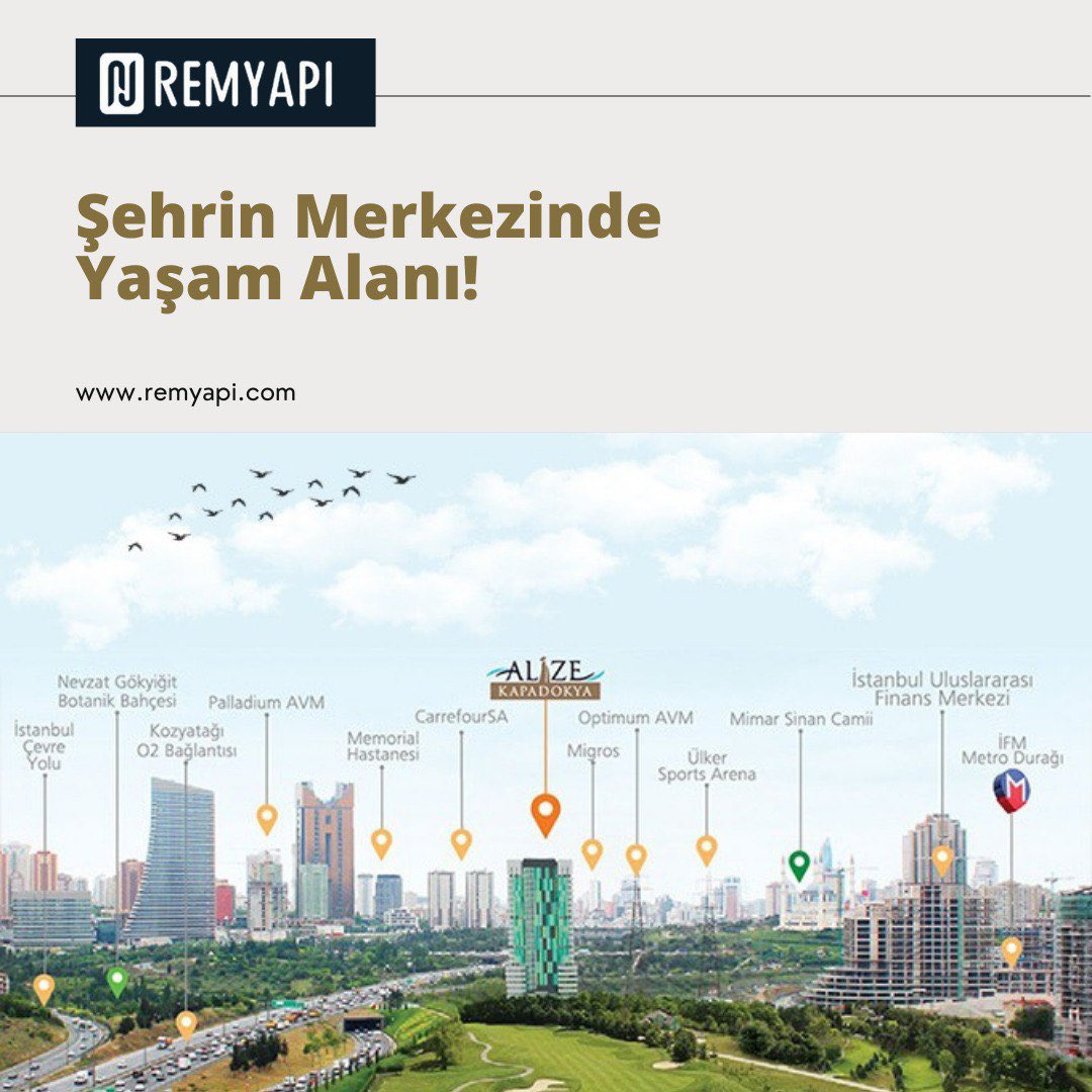 Alize Kapadokya ile şehrin merkezinde yaşam alanı sizi bekliyor! 
#alizekapadokya #finansmerkezi #remyapi #insaat #gayrimenkul #finanskent