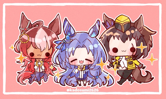 三女神のダーレーアラビアンさんとゴドルフィンバルブさんとバイアリータークさん#ウマ娘 