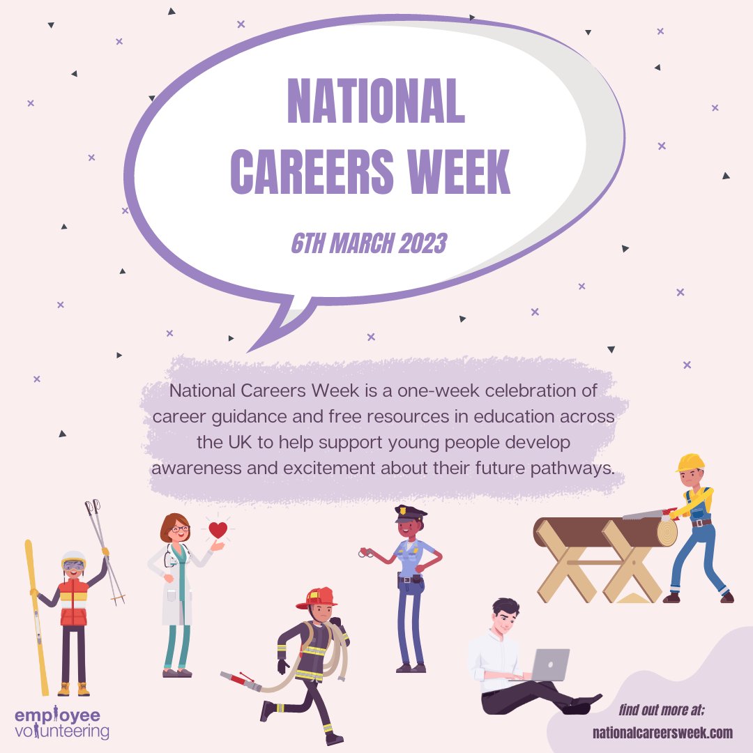National Careers Week is targeted at improving the level of career education in schools and colleges as evidence shows that this area needs improvement.

Find out more information at bit.ly/3F19ju1

#volunteering #employeevolunteering #csr #nationalcareersweek