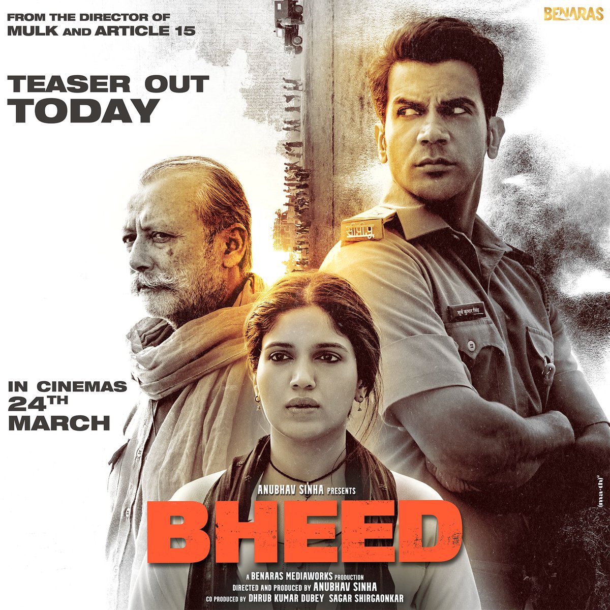 RelianceEnt's tweet photo. Time to hear the untold story, that never found a voice… Teaser out Today!
#Bheed, a story on the biggest social partition our country witnessed.
Releasing in cinemas on 24th March 2023.
A #RelianceEntertainment Overseas Release.
#BheedInBlackAndWhite #2020Lockdown https://t.co/BwNqPTUx4A