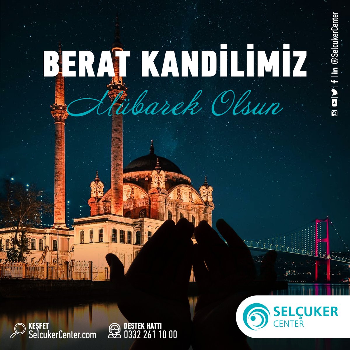 Duaların kabul olacağı bu gecede, ülkemize huzur, bereket ve sağlık diliyoruz. Kandilimiz mübarek olsun.

#Selçukerdeyiz #Konya #SelçukerCenter #AVM #Selçuklu #BeratKandili #Kandil