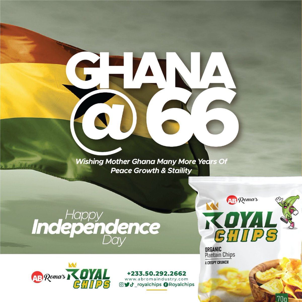_royalchips's tweet image. Happy Independence Ghana

#plantainchips #toogoodtobethisgood #ghanaplantain #ghanafoodie #ghanafoodnetwork #eathealthy #chips #crunchysnacky #foodporn #goodvibes #foodie #snackright #immunebooster