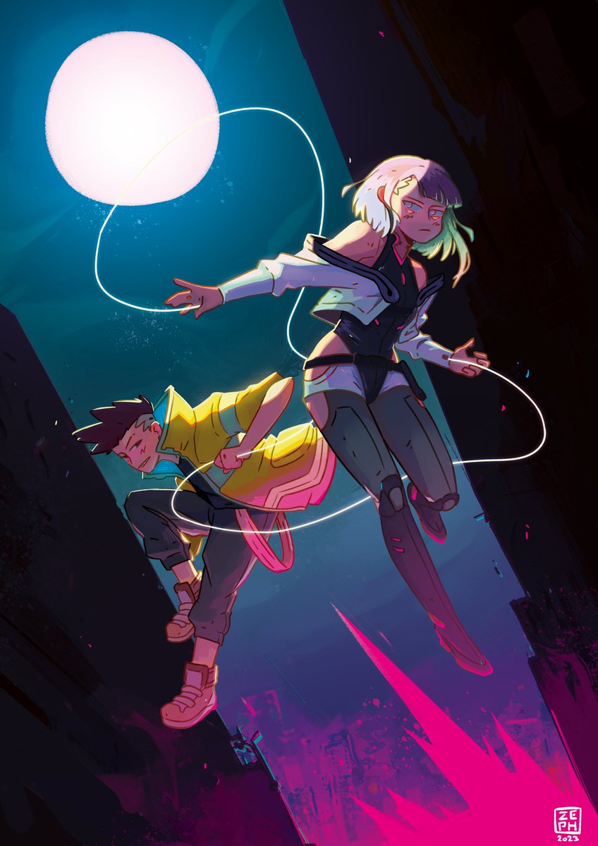 Illustration Cyberpunk Edgerunner réalisé pour 
<a href="/Andreagrll/">And</a>
 je me suis bien éclaté merci pour ce projet ! :D