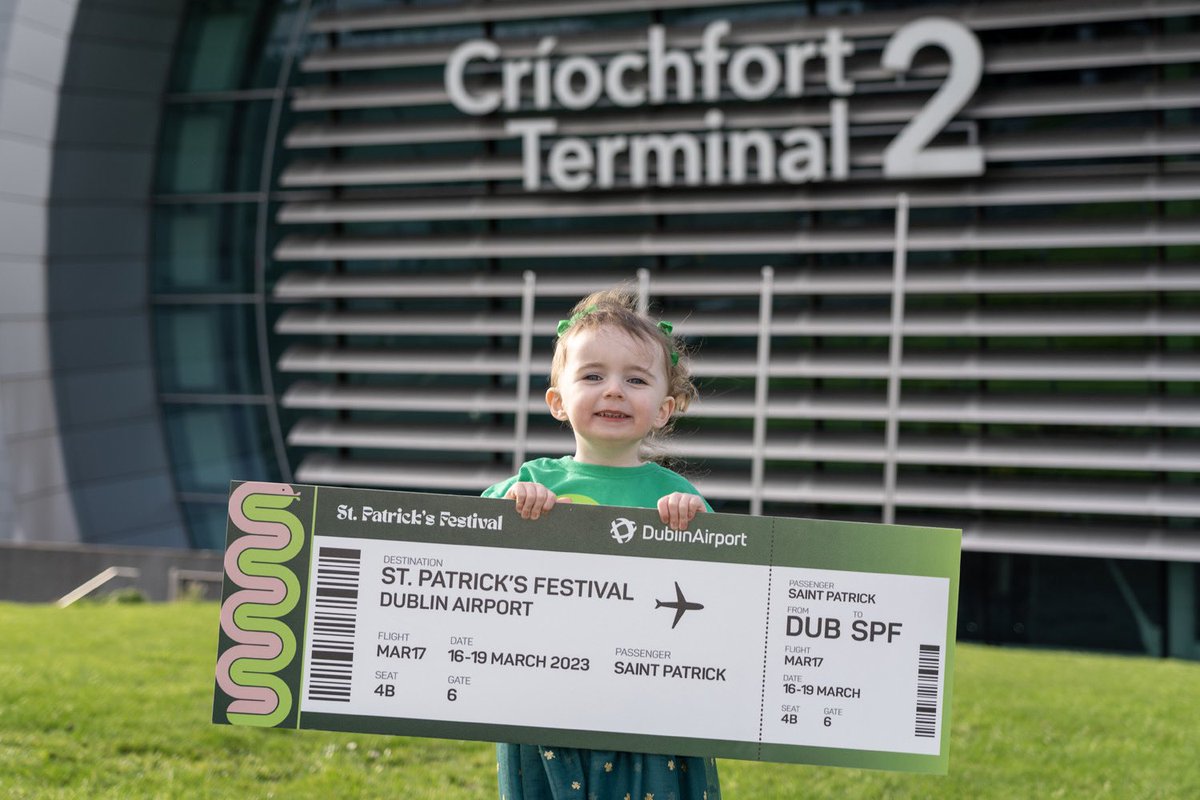 We’re celebrating our partnership with <a href="/stpatricksfest/">St. Patrick's Festival 🇮🇪🐍☘️💚</a> by giving away VIP tickets for you &amp; a friend to the St Patrick’s Day Parade Grandstand, followed by lunch at The Chocolate Factory. 

To be in with a chance to win: 

FOLLOW &amp; RT ☘️🇮🇪

T&amp;C’s: dublinairport.com/latest-news/20…

#SPF23