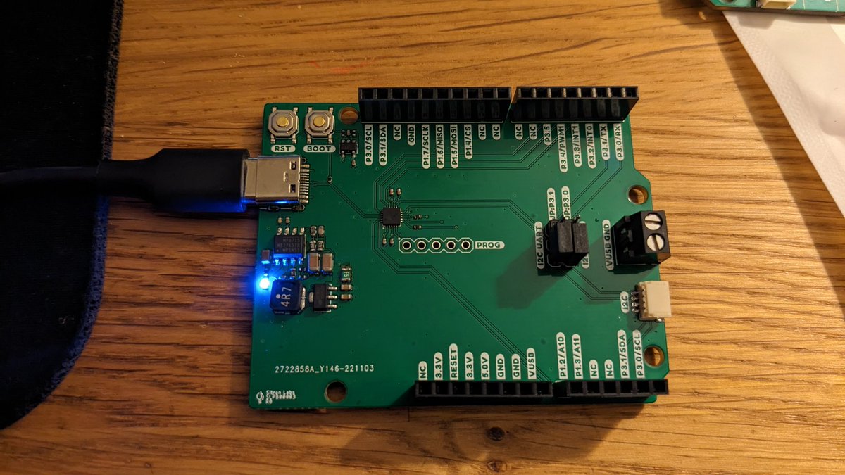 nschurando's tweet photo. @patrick_riscv @sad_electronics @atc1441 @propopi Hi Patrick, I would argue the contrary. I have made a dev board for the ch543, and I cannot get a program to compile. Basic software support is lacking. I'd love to see platformio support for it. https://t.co/L3YkFIsLN9