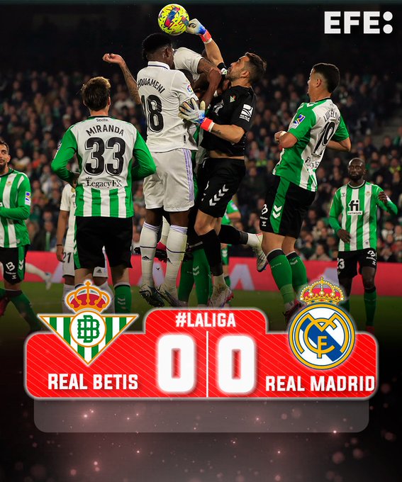 Efearabe's tweet photo. #ريال_مدريد يعود للتعثر ويفقد نقتطين بتعادله السلبي أمام #ريال_بيتيس في الليجا ويبتعد بتسع نقاط عن غريمه #برشلونة

#ريال_مدريد_ريال_بيتيس https://t.co/Tn13sIVZsU