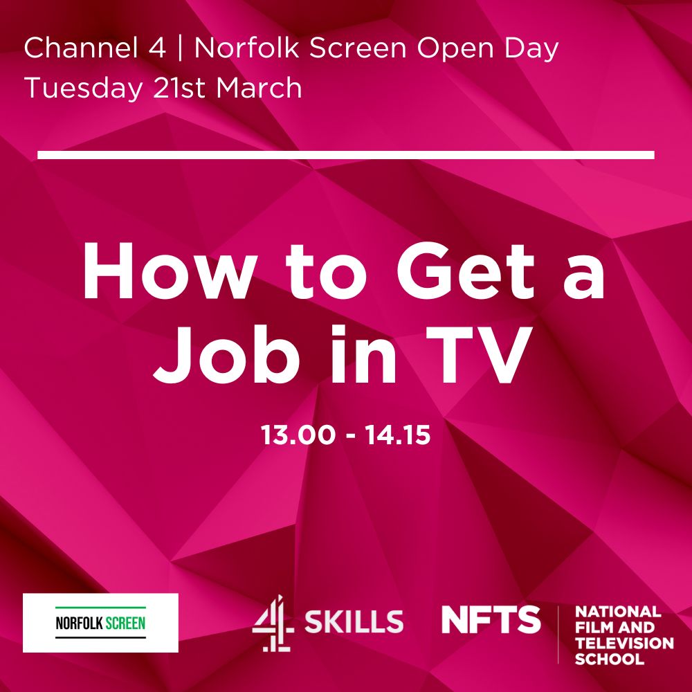 Based in the East of England? Interested in learning how to get a job in television? Then this online panel is for you! We welcome #SaraPutt #HilaryBevanJones (Endor Productions) & #JonathanDavenport (October Studios). @Channel4Skills @NFTSFilmTV bit.ly/3yggyKK