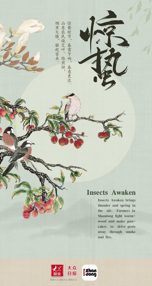 DazhongDaily's tweet photo. Insects Awaken brings thunder and spring in the air. Farmers in #Shandong light wormwood and make pancakes to drive pests away through smoke and fire.
#InsectsAwaken https://t.co/thG9jnGnhf