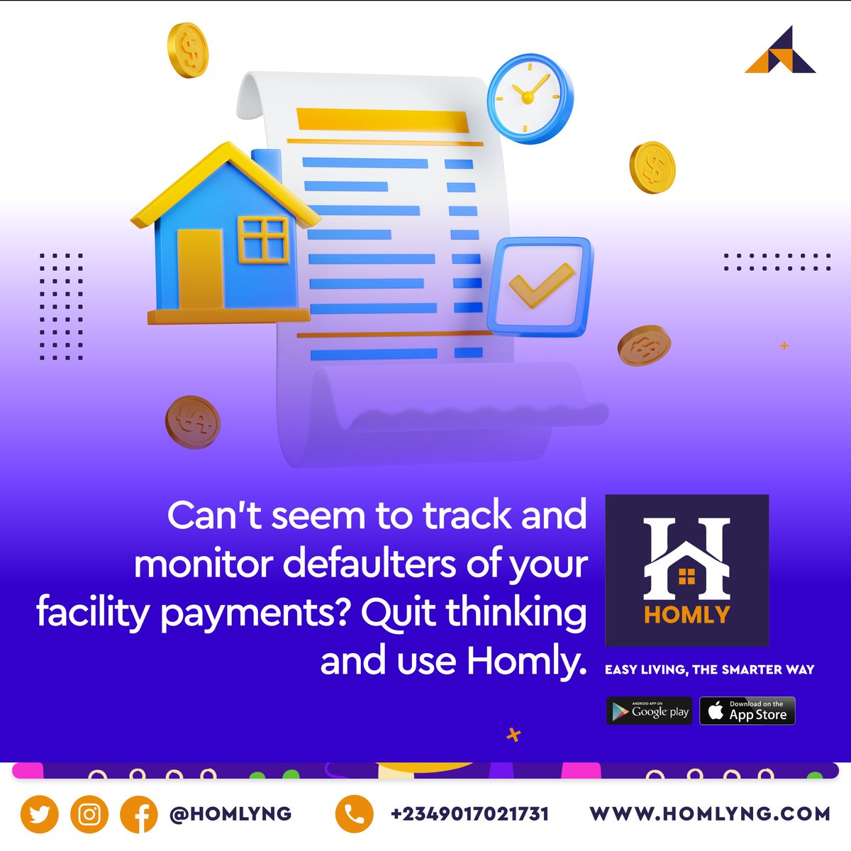 homlyng's tweet photo. Homly helps you track and monitor facility payments defaulter with ease. Stay informed on when payments are due, and more!

-

#ChrisRockLive #Homly #estatesecuritymanagement #estatesecuritymanagement #emergency #homedecor #homemanagement https://t.co/J4RsNSVADm
