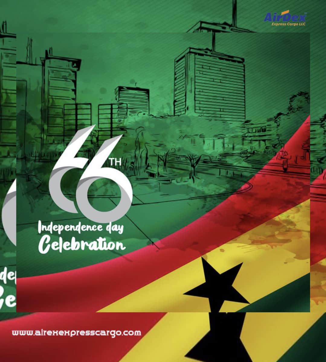 AirDex Wishes All Ghanaians a Happy Independence ❤️🇬🇭✌️
#ghana #ghanaindependence #ghanaians #ghanaiansabroad #dubai #cargo #ship #freight #supplychain #carshippingcompany #dubaimarina #dubaiairport #logistics