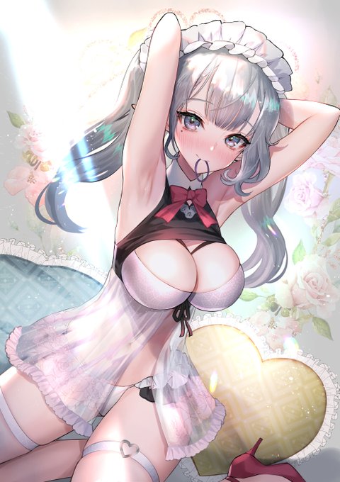 髪ゴム咥えてるシチュ!好きです🥰✨ 