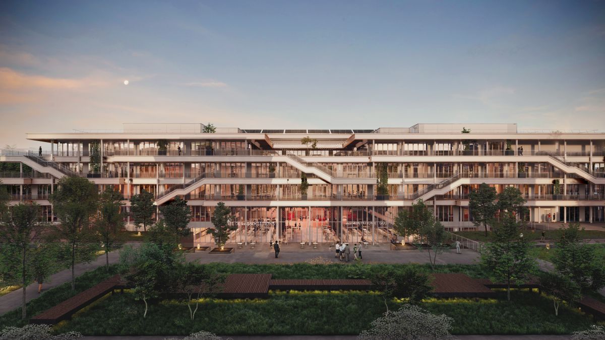 Focus sur la dimension durable de l'agora des transformations. ⤵️

De sa construction à son emplacement en passant par son fonctionnement énergétique, tout a été pensé pour que l'impact écologique du futur campus d'emlyon business school soit limité. bit.ly/41H6t7d